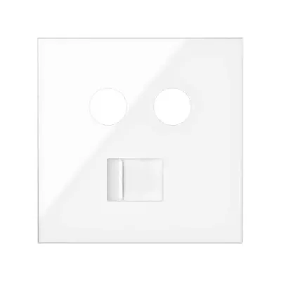 Накладка розетки комб. R-TV+SAT + RJ45, белый глянец, S100