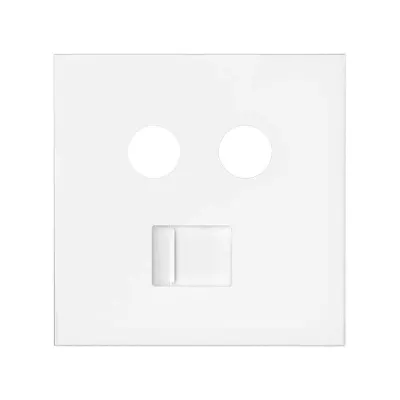 Накладка розетки комб. R-TV+SAT + RJ45, белый матовый, S100
