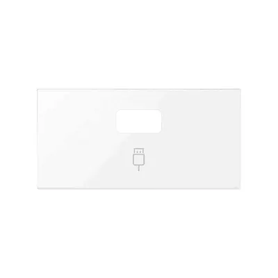 Накладка розетки USB 2.0 A, белый глянец, S100