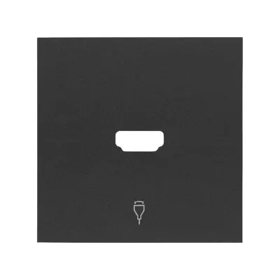 Накладка розетки HDMI, черный матовый, S100