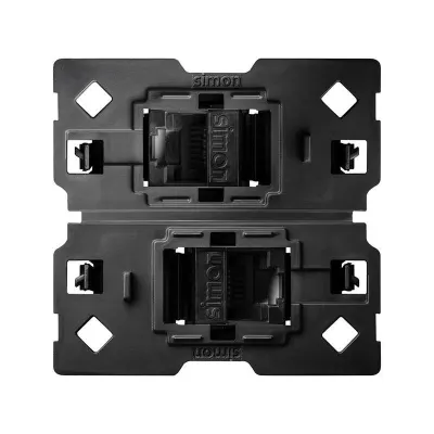 Розетка 2xRJ45 Cat.6 с адаптером, S100