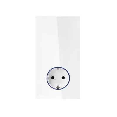 Hub Pro Simon iO с розеткой Schuko 2Р+Е, 16А 250В~, белый глянец, S100