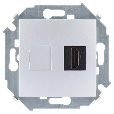 Розетка HDMI, алюминий, S15