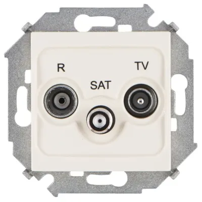 Розетка R-TV-SAT одиночная, сл.кость, S15