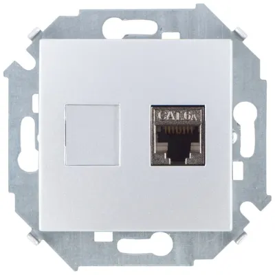 Розетка информационная RJ45 Cat.6A FTP (AMP), алюминий, S15