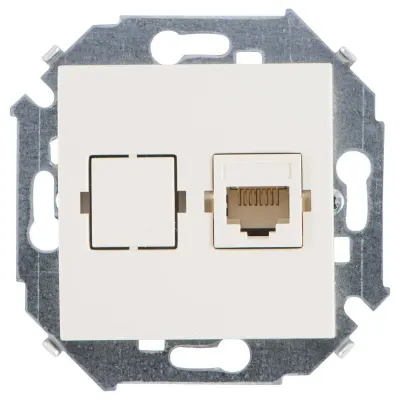 Розетка информационная RJ45 Cat.6 UTP (Systimax), сл.кость, S15