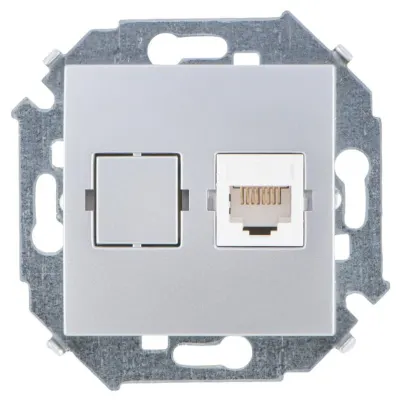 Розетка информационная RJ45 Cat.6 UTP (Systimax), алюминий, S15