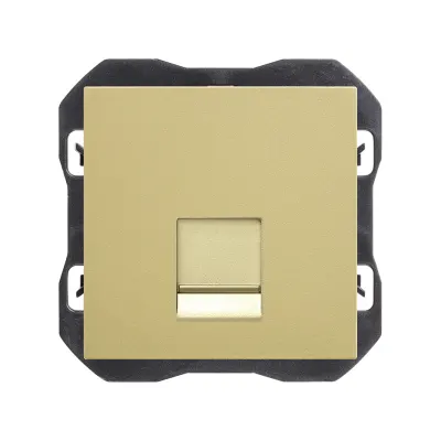 Накладка розетки 1хRJ45, 2М, без коннектора, S270, бронза
