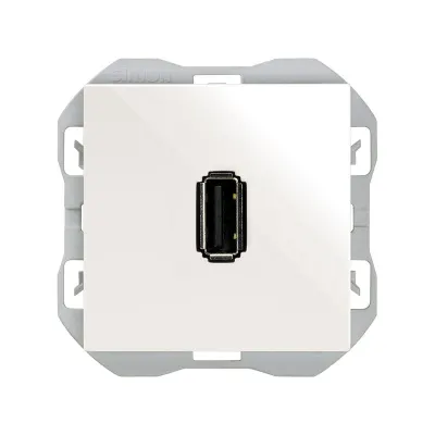 Механизм разъёма 1хUSB-A 2.0, 2М, S270, белый