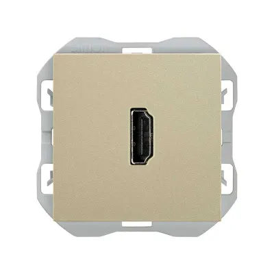 Механизм разъёма 1хHDMI, "мама-мама", 2М, S270, шампань