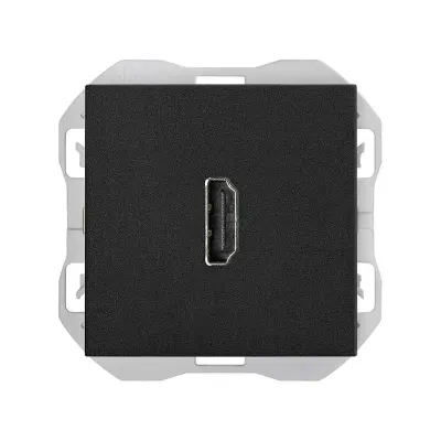 Механизм разъёма 1хHDMI, "мама-мама", 2М, S270, чёрный матовый