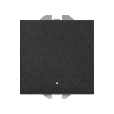 Механизм кнопки НОК, 2М, с ориент.подсветкой LED, безвинт.клеммы, 10А/230В, S270, чёрный матовый