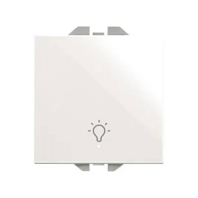 Механизм кнопки НОК, 2М, симв."СВЕТ", с ориент.подсветкой LED, безвинт.клеммы, 10А/230В, S270, белый