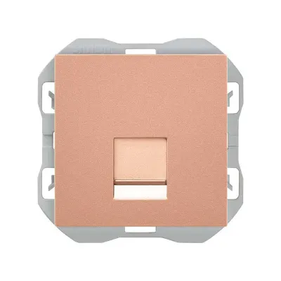 Механизм розетки 1хRJ45 кат.6, 2М, со шторкой, S270, медь