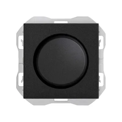 Механизм светорег-ра LED, пов.-нажим., 2М, 6-60 (6-120) Вт, S270, чёрный матовый