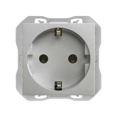 Механизм розетки SCHUKO, 2P+E, 16А/250В, винт.клеммы, S270, алюминий