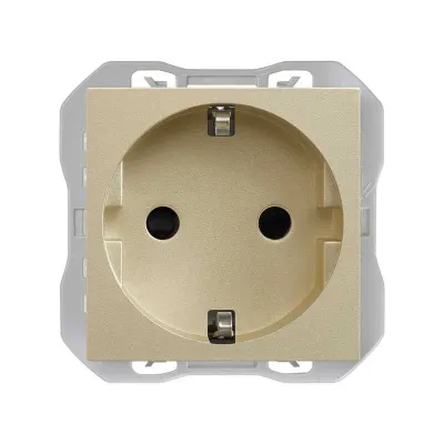 Механизм розетки SCHUKO, 2P+E, 16А/250В, винт.клеммы, S270, шампань
