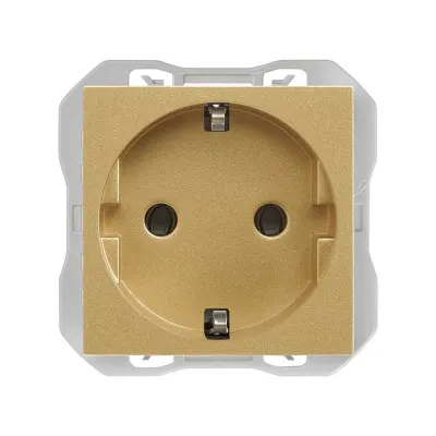 Механизм розетки SCHUKO, 2P+E, 16А/250В, винт.клеммы, S270, золото