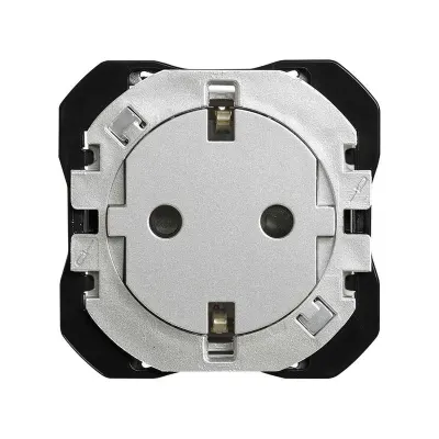 Механизм розетки SCHUKO CLEAN, 2P+E, 16А/250В, винт.клеммы, S270, алюминий