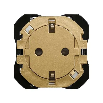 Механизм розетки SCHUKO CLEAN, 2P+E, 16А/250В, винт.клеммы, S270, золото