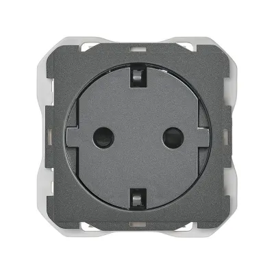 Механизм розетки SCHUKO ICON CLEAN, 2P+E, 16А/250В, винт.клеммы, S270, титан