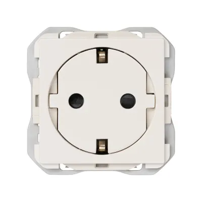 Механизм розетки SCHUKO ICON CLEAN, 2P+E, 16А/250В, винт.клеммы, S270, белый матовый