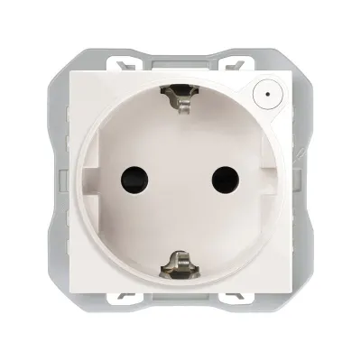 Механизм розетки SCHUKO, Smart, Simon iO, 2P+E, 16А/250В, винт.клеммы, S270, белый