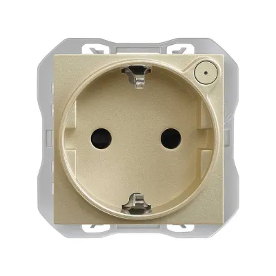 Механизм розетки SCHUKO, Smart, Simon iO, 2P+E, 16А/250В, винт.клеммы, S270, шампань