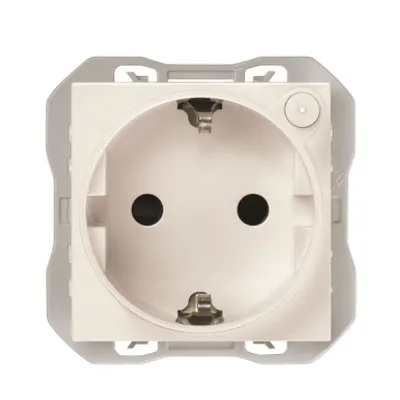 Механизм розетки SCHUKO, Smart, Simon iO, 2P+E, 16А/250В, винт.клеммы, S270, белый матовый