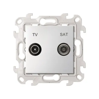 Розетка TV-SAT оконечная, алюминий, S24