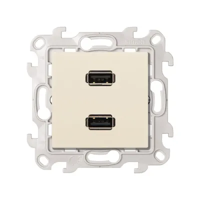 Розетка 2xUSB 2.0 (передача данных), сл.кость, S24