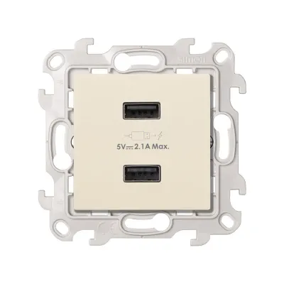 Зарядное устройство 2хUSB 10W, 230В~, сл.кость, S24