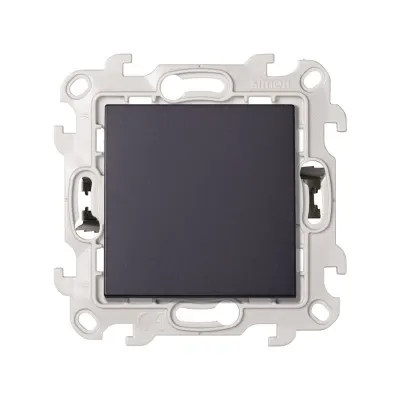 Переключатель (проходной), 10AX 250В~ P&Go, графит, S24