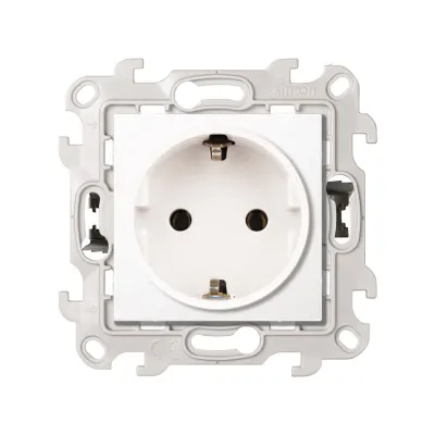 Розетка Schuko 2Р+Е, 16A 250В~ P&Go, белый, S24