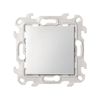 Переключатель (проходной) с подсветкой, 10AX 250В~, алюминий, S24