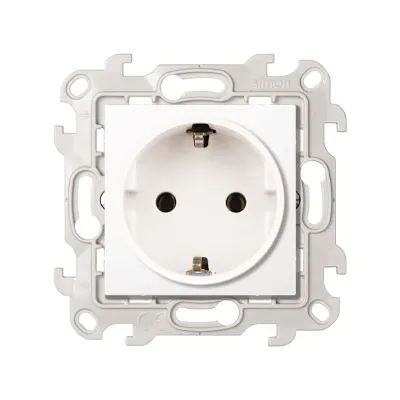 Розетка Schuko 2Р+Е, 16A 250В~, белый, S24