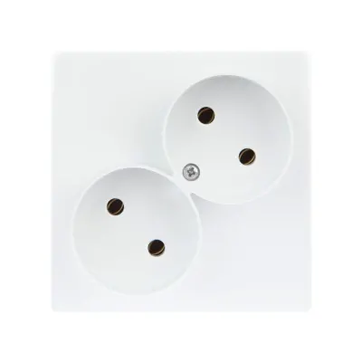 Розетка двойная 2x2Р, 16A 250В~, белый, S24