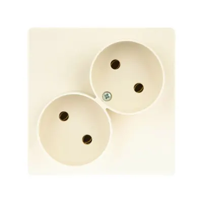 Розетка двойная 2x2Р, 16A 250В~, сл.кость, S24