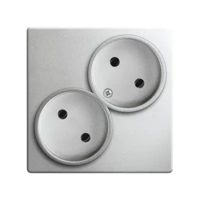 Розетка двойная 2x2Р, 16A 250В~, алюминий, S24