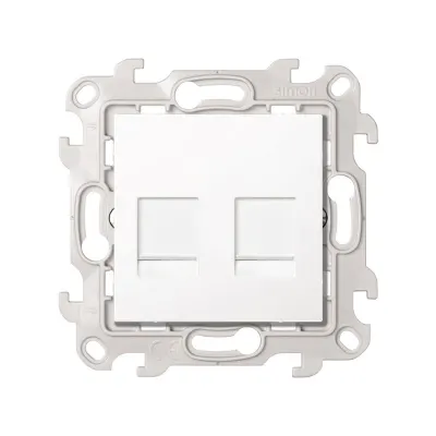 Розетка информационная 2xRJ45 Cat.5e UTP, белый, S24