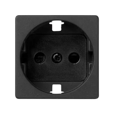 Накладка для розетки Schuko 2Р+Е, графит, S27