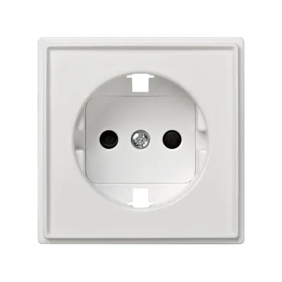 Накладка со шторками для розетки Schuko 2Р+Е, IK07, белый, S27S