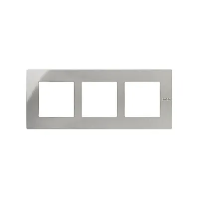 Рамка на 3 поста с суппортом, IK07, хром, S27S