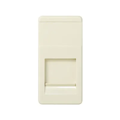 Накладка прямая узкая со шторкой на 1 разъем RJ45, сл.кость, S27