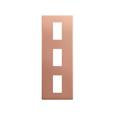 Рамка 3-постовая, вертикальная, MĺNIMA (1М+1М+1М), S270, медь
