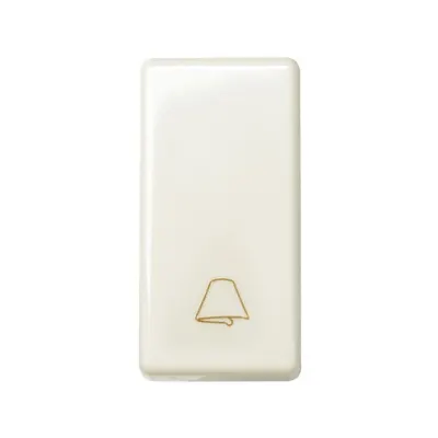 Кнопочный выключатель с пикт."Звонок" узкий, 10A 250В~, сл.кость, S27