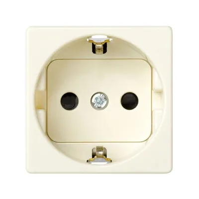 Розетка со шторками Schuko 2Р+Е, 16A 250В~ безвинт., сл.кость, S27