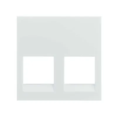 Адаптер без шторок 2 RJ45 Infra+, белый, S400