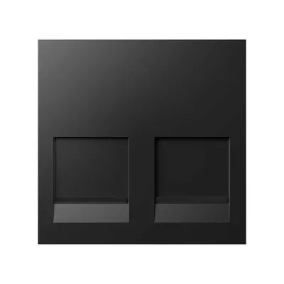Адаптер со шторками 2 RJ45 Panduit, черный, S400