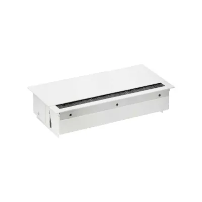 Врезной x6 розеточный блок, щетка, 5x2P+E, 1 пустой модуль, белый, S400
